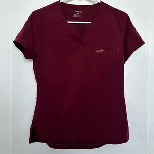 JAANUU RED WINE COLOR SCRUB TOP